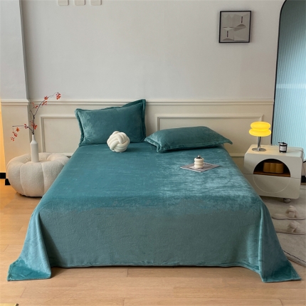 91家纺网 家纺一手货源 找家纺 （总）兰紫橙 纯色双面法兰绒牛奶绒毛毯床单