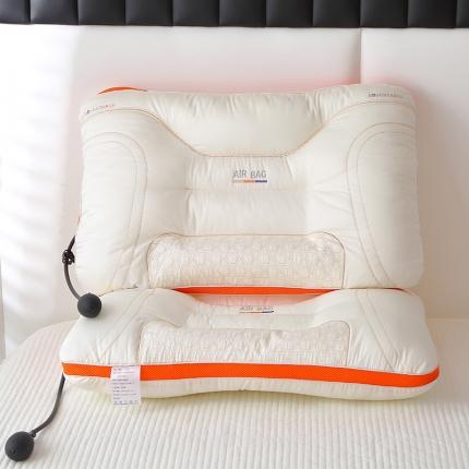 91家纺网 家纺一手货源 找家纺 (总) 糖果枕芯 2023新款气囊调节枕芯枕头充气-气囊枕橙色边