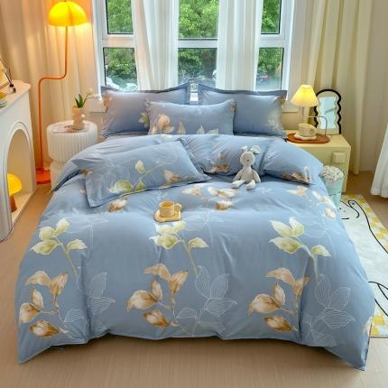 91家纺网 家纺一手货源 找家纺 （总）帛缔思 2024新款淳木棉直角四件套磨毛小清新四件套