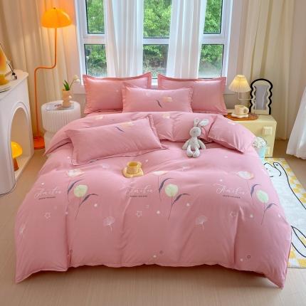 91家纺网 家纺一手货源 找家纺 （总）帛缔思 2024新款淳木棉直角四件套磨毛小清新四件套