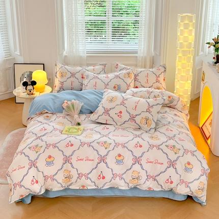 91家纺网 家纺一手货源 找家纺 （总）世爵家纺 2025新款亲肤印花磨毛四件套