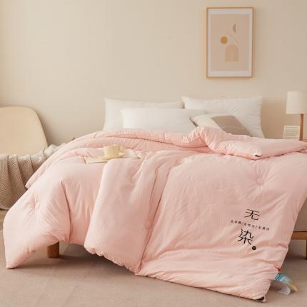 91家纺网 家纺一手货源 找家纺 迪乐妮 2024新款泡泡纱无染被芯冬被四季被子母被  玉色-四季被