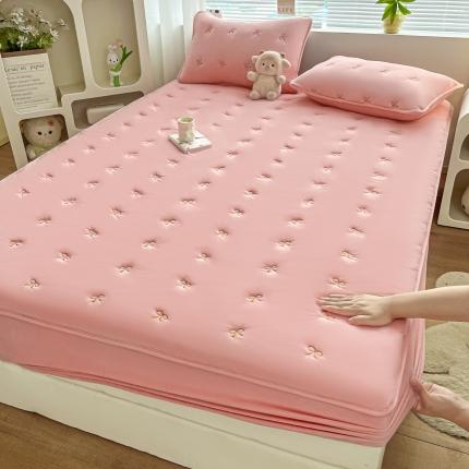 91家纺网 家纺一手货源 找家纺 (总) 宇航2023新款婴儿绒宝宝绒牛奶绒夹棉绣花床笠三件套