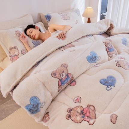 永耀家纺 2024新款加厚雪花绒被子被芯 泰迪熊