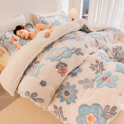 永耀家纺 2024新款加厚雪花绒被子被芯 夏花