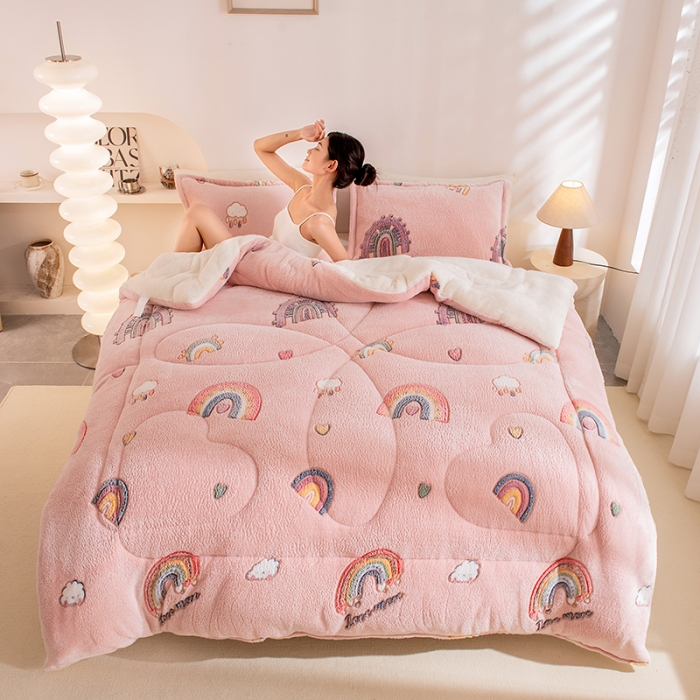 91家纺网 家纺一手货源 找家纺 永耀家纺 2024新款加厚雪花绒被子被芯 寻梦