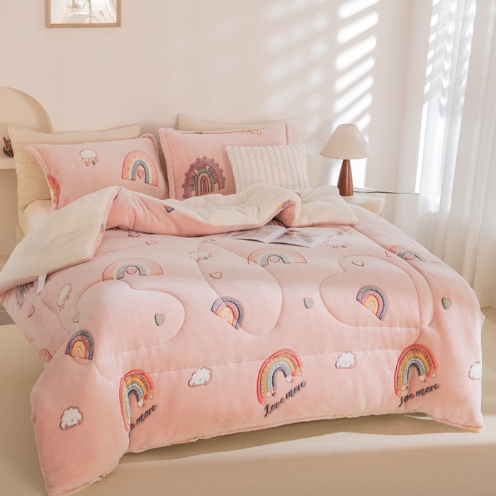 91家纺网 家纺一手货源 找家纺 永耀家纺 2024新款加厚雪花绒被子被芯 寻梦