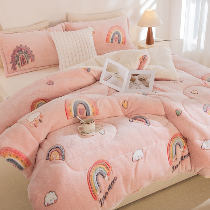 91家纺网 家纺一手货源 找家纺 永耀家纺 2024新款加厚雪花绒被子被芯 寻梦