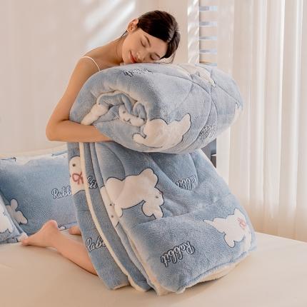 永耀家纺 2024新款加厚雪花绒被子被芯 月兔