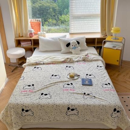 91家纺网 家纺一手货源 找家纺 （总）萝莉家纺 2023新款ins加厚牛奶绒羊羔绒毯午睡毯沙发盖毯