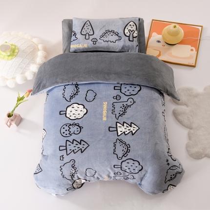 91家纺网 家纺一手货源 找家纺 (总) 萌宝 2024新款幼儿园牛奶绒三件套儿童珊瑚绒被套