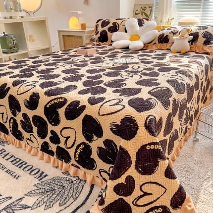 91家纺网 家纺一手货源 找家纺 （总）慕木  2025新款A类小清新加厚多功能牛奶绒夹棉床盖