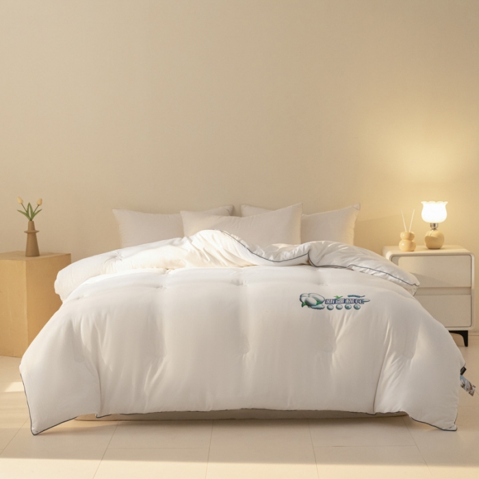 91家纺网 家纺一手货源 找家纺 莱福仕 2023新款A类水洗棉新疆棉花被被子被芯-向云端 向云端-奶酪白