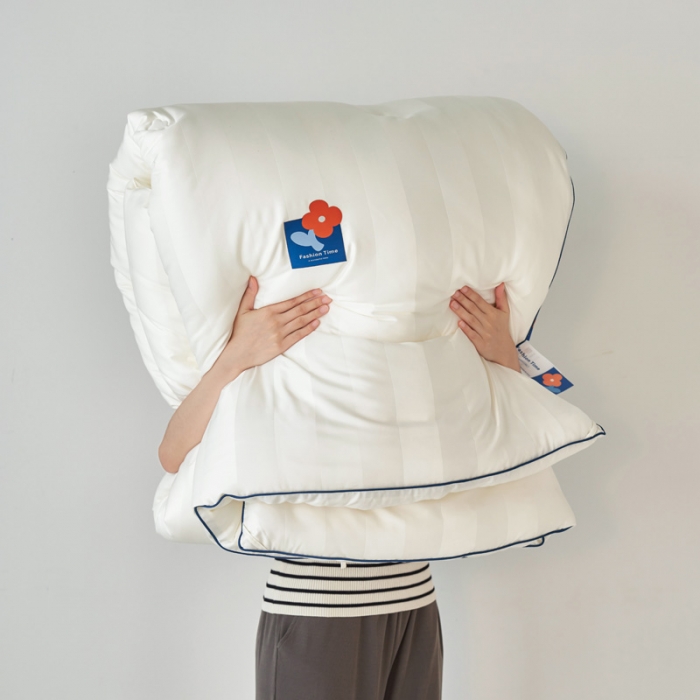 91家纺网 家纺一手货源 找家纺 莱福仕 2023新款A类杜邦防螨抗菌春秋被冬被被子被芯 赫本-玉珠白