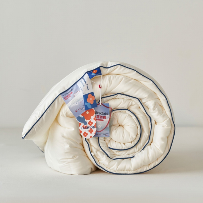 91家纺网 家纺一手货源 找家纺 莱福仕 2023新款A类杜邦防螨抗菌春秋被冬被被子被芯 赫本-玉珠白