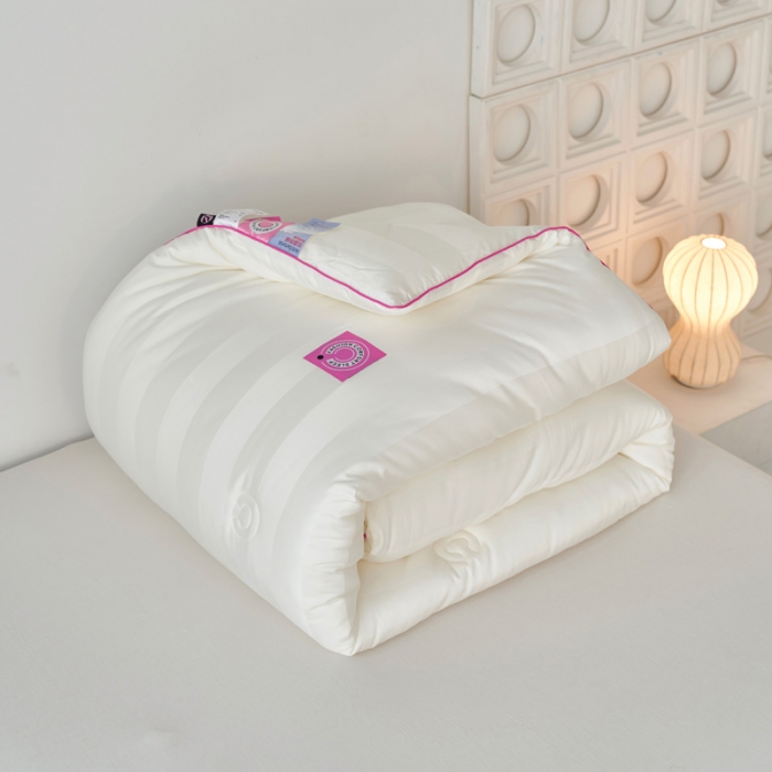 91家纺网 家纺一手货源 找家纺 莱福仕 2023新款A类杜邦防螨抗菌春秋被冬被被子被芯 维C-冰川白