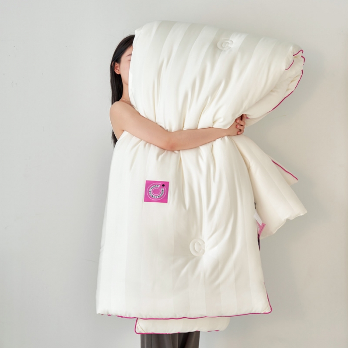 91家纺网 家纺一手货源 找家纺 莱福仕 2023新款A类杜邦防螨抗菌春秋被冬被被子被芯 维C-冰川白