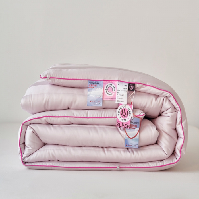 91家纺网 家纺一手货源 找家纺 莱福仕 2023新款A类杜邦防螨抗菌春秋被冬被被子被芯 维C-浅烟紫