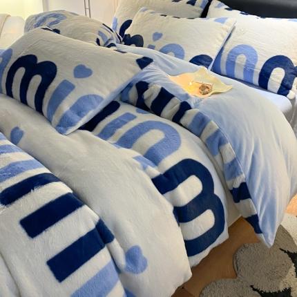 91家纺网 家纺一手货源 找家纺 （总）金奇达 210G牛奶绒多巴胺印象兔绒四件套