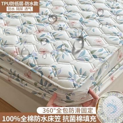 91家纺网 家纺一手货源 找家纺 （总）福来临家纺 2025新款13372夹棉防水全棉床笠