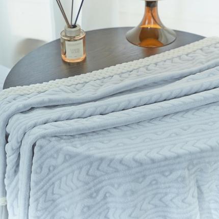 91家纺网 家纺一手货源 找家纺 yyds网供 2024毛毯子立体雕花雪花绒双面绒单品牛奶绒盖毯单件被套 静谥蓝