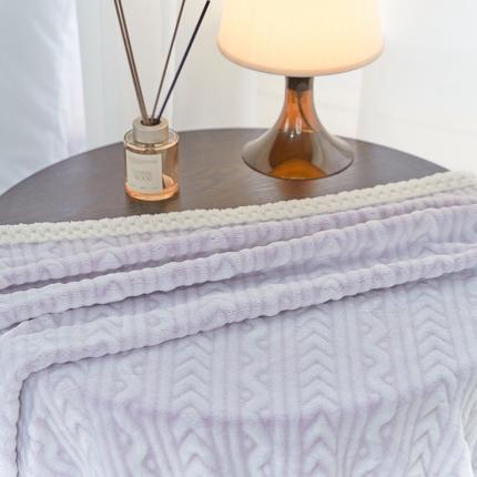 91家纺网 家纺一手货源 找家纺 yyds网供 2024毛毯子立体雕花雪花绒双面绒单品牛奶绒盖毯单件被套 薰衣紫