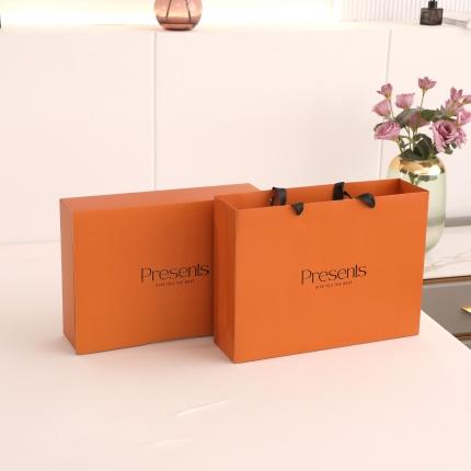 91家纺网 家纺一手货源 找家纺 森翔 Present橘色压纹款 现货新礼盒