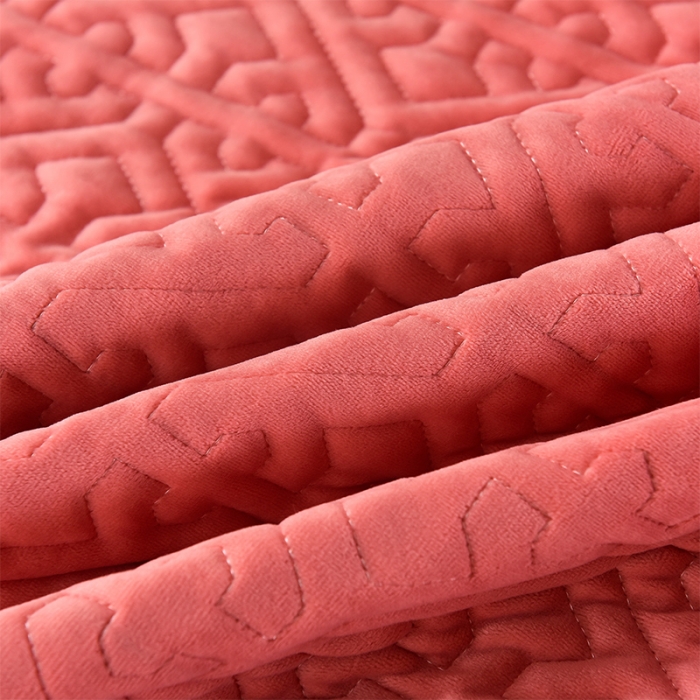 91家纺网 家纺一手货源 找家纺 忘忧草 2023新款安娜系列婴儿绒夹棉浪漫花边床裙 安娜-橘皮粉