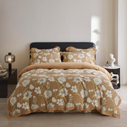 91家纺网 家纺一手货源 找家纺 （总）嘉汀兰 2023新款全棉臻品磨毛系列四件套-拼角款