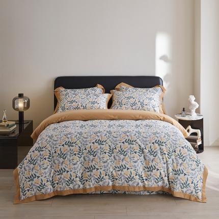 嘉汀兰 2023新款全棉臻品磨毛系列四件套-拼角款 春意（拼角款）