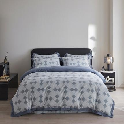 嘉汀兰 2023新款全棉臻品磨毛系列四件套-拼角款 格律时尚（拼角款）