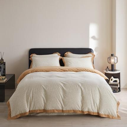 嘉汀兰 2023新款全棉臻品磨毛系列四件套-拼角款 维诺（拼角款）