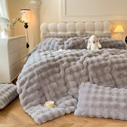 91家纺网 家纺一手货源 找家纺 （汇总）【8斤重】2024九诺新款加厚牛奶绒四件套兔毛绒兔兔绒懒兔绒4件套直播