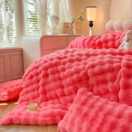 91家纺网 家纺一手货源 找家纺 （汇总）【8斤重】2024九诺新款加厚牛奶绒四件套兔毛绒兔兔绒懒兔绒4件套直播