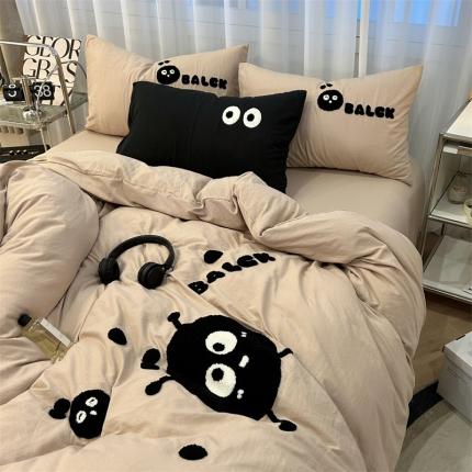 91家纺网 家纺一手货源 找家纺 （总）凯洛奇 2023新款毛巾绣水洗棉卡通四件套