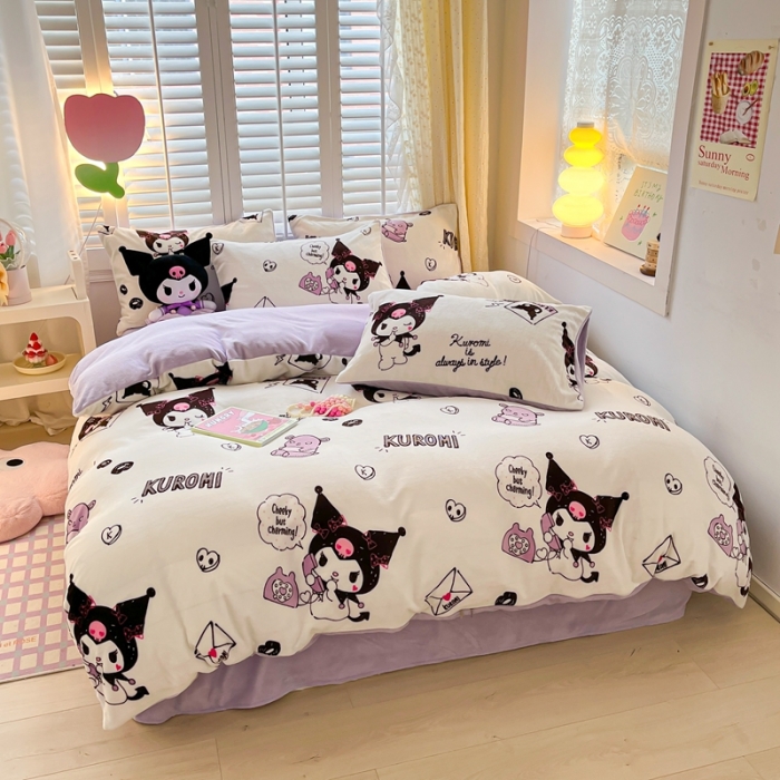 91家纺网 家纺一手货源 找家纺 （总2）星座 2025三丽鸥牛奶绒四件套