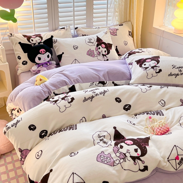 91家纺网 家纺一手货源 找家纺 （总2）星座 2025三丽鸥牛奶绒四件套