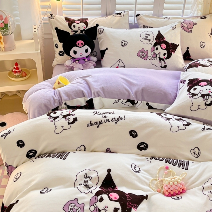 91家纺网 家纺一手货源 找家纺 （总2）星座 2025三丽鸥牛奶绒四件套