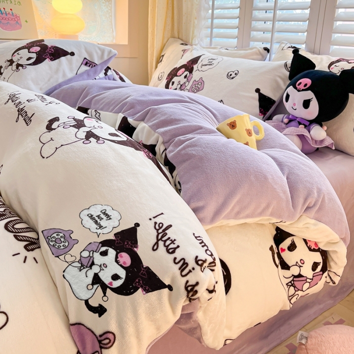 91家纺网 家纺一手货源 找家纺 （总2）星座 2025三丽鸥牛奶绒四件套