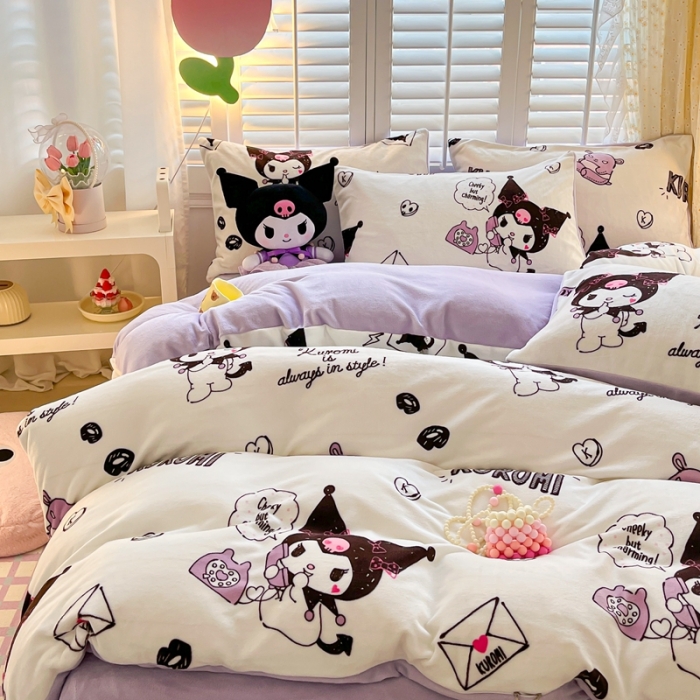 91家纺网 家纺一手货源 找家纺 （总2）星座 2025三丽鸥牛奶绒四件套