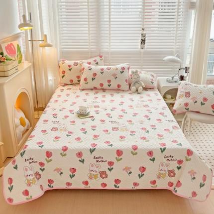 羽爱 2024新款棉加绒床盖套件 好运兔