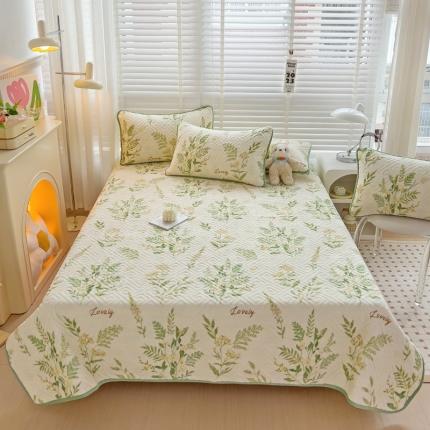 羽爱 2024新款棉加绒床盖套件 花叶漫舞
