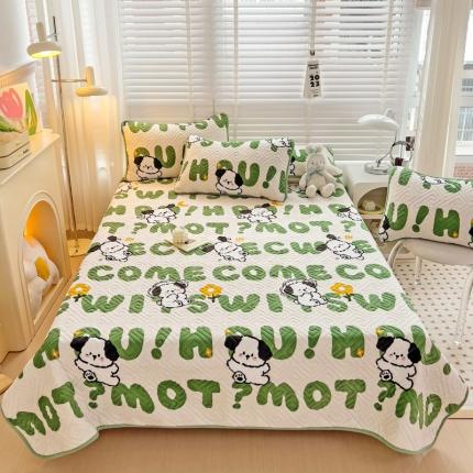 91家纺网 家纺一手货源 找家纺 羽爱 2024新款棉加绒床盖套件 欢乐萌宠