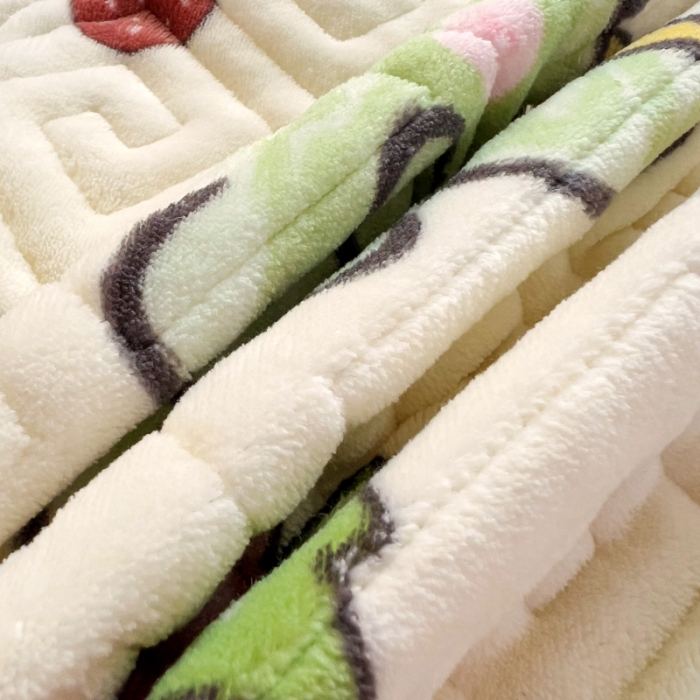 91家纺网 家纺一手货源 找家纺 羽爱 2024新款棉加绒床盖套件 恐龙宝宝