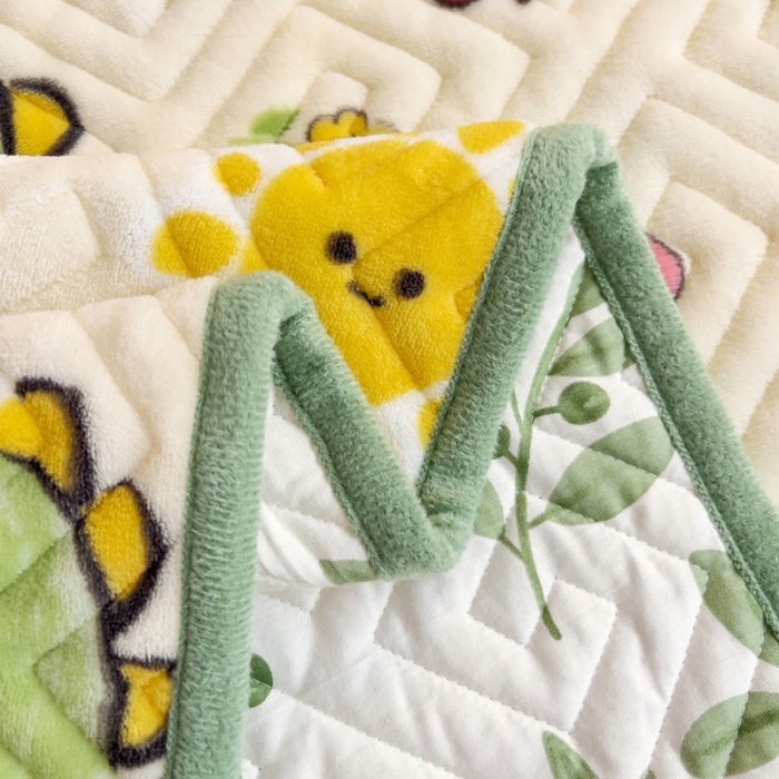 91家纺网 家纺一手货源 找家纺 羽爱 2024新款棉加绒床盖套件 恐龙宝宝