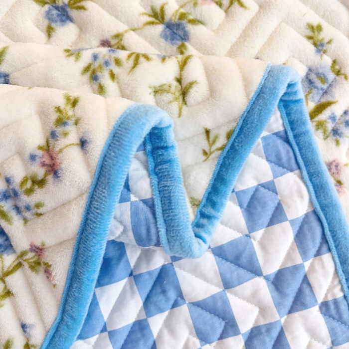 91家纺网 家纺一手货源 找家纺 羽爱 2024新款棉加绒床盖套件 烂漫花影