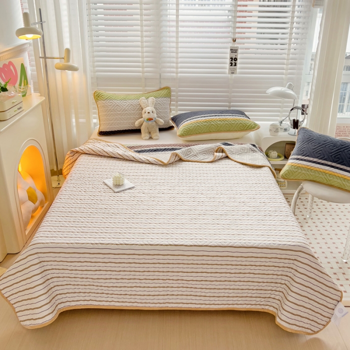 91家纺网 家纺一手货源 找家纺 羽爱 2024新款棉加绒床盖套件 莫兰迪