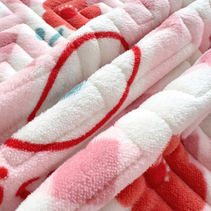 91家纺网 家纺一手货源 找家纺 羽爱 2024新款棉加绒床盖套件 温馨小花