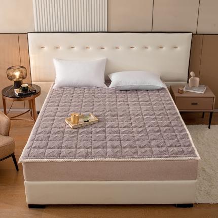 91家纺网 家纺一手货源 找家纺 凌云家纺 2025新款A类兔兔绒学生宿舍床褥家用床盖床垫可机洗-大床图 兔兔绒-太空灰