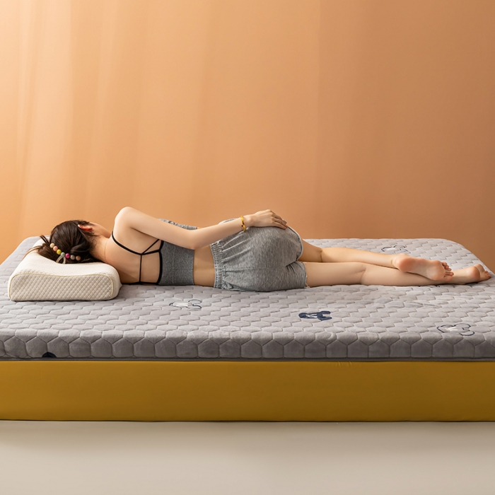 91家纺网 家纺一手货源 找家纺 （总）元昊 2025新款加厚即暖抗菌牛奶绒记忆棉床垫